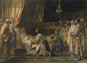 The Last Moments of King James I (1207-76) the Conquistador by Ignacio Pinazo Camarlech