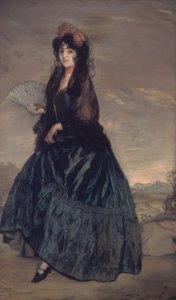 Woman with Mantilla, Flowers, and Fan by Ignacio Zuloaga y Zabaleta