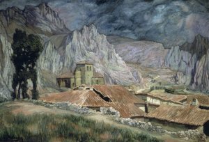 Landscape of Pancorbo – 1917 by Ignacio Zuloaga y Zabaleta