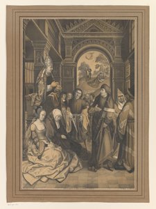 Saint Norbert Preaching to the Unbeliever Tanchlin from the Collection of the Boisserée Brothers (series) by Ignaz Bergmann