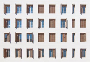 Geometric Window Facade