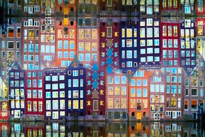 Illuminated Canal Houses by Igor Shrayer
