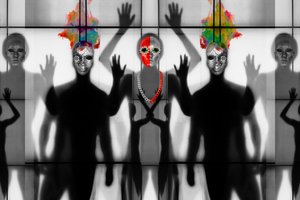 Masked Figures Reflection by Igor Shrayer