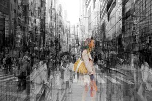 Smiling Woman City Walk by Igor Shrayer