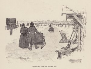 Sledge-Road on the Frozen Neva
