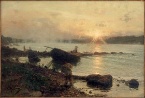 On the Western Dvina. Sunrise