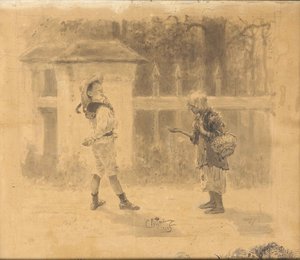 Girl begging, 1889 by Ilya Efimovich Repin