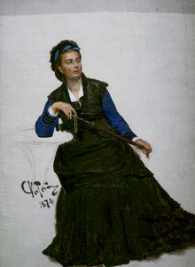 Lady Playing with Her Umbrella by Ilya Efimovich Repin