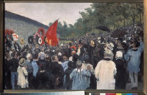 Annual Gathering at Père Lachaise Cemetery, Paris by Ilya Efimovich Repin