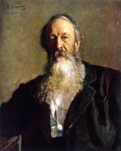 Portrait of VV Stasov by Ilya Efimovich Repin