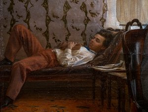 Students Preparing for an Exam (detail)
