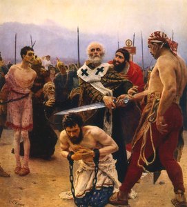 St Nicholas saving three innocents from execution, c1888 by Ilya Efimovich Repin