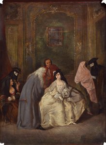 Meeting of the Prosecutor and His Wife by Imitator of Pietro Longhi