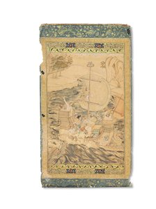 A Caravel Attacked by a Sea Monster, Mughal India, c.1590