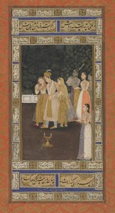 A Prince with Harem Attendants by Indian School