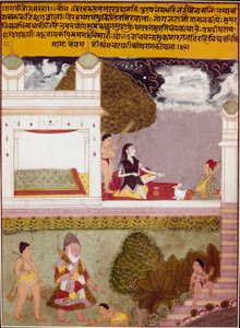 An Ascetic Listens to Music on the Terrace of a Palace (1760) by Indian School