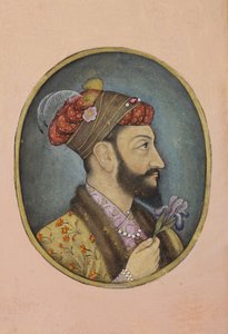 Aurangzeb Bahadur holding an iris by Indian School