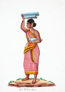 Carrying Stone by Indian School