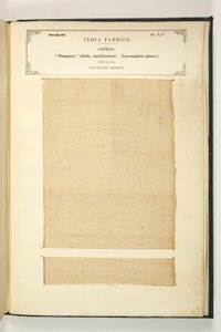Dungary Cloth, Salem, Madras, from The Collection of the Textile Manufacturers of India, by John Forbes Watson, published in 1866 by Indian School