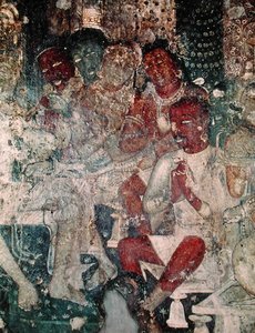 Group of figures, from the interior of Cave 16 by Indian School