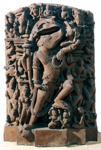 Indian Art: the Hindu divinity Vishnu in the form of a boar. From Khajuraho, India. Chandela period by Indian School