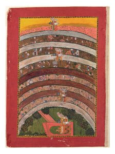 Journeying through Unknown Lands, from the Travels of Krishna in his Chariot by Indian School