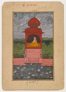 Kamodani Ragini, page from a dispersed Ragamala series