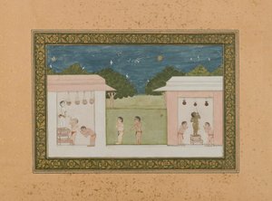 Krishna Stealing Curds by Indian School