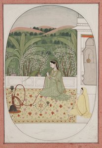 Lady on a Terrace with a Hookah