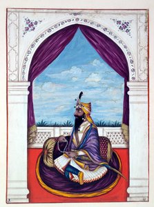 Maharajah Karak Singh, from The Kingdom of the Punjab, Its Rulers and Chiefs, Volume I, a Volume of 27 Watercolour Studies by an Unidentified Indian Artist (c.1840)