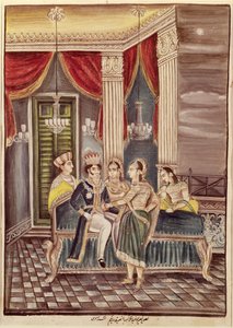 Nasir Ud-Din Haidar (1827-1873) King of Oudh in His Palace, 1845
