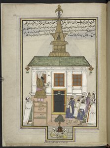 Preacher and Worshippers at the Wooden Mosque of Shah Hamadan, Srinagar, Originally the Shrine of Mahakali Bhagwati by Indian School