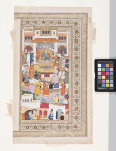 Raja with Courtiers by Indian School
