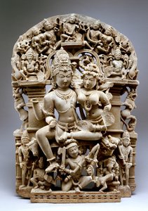 Ravana and Siva, Hinglajgarh culture, 1100 AD by Indian School