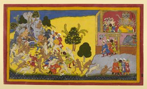 Ravana’s spies are foiled by monkeys and return defeated by Indian School