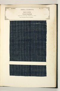Striped Gingham, Palamcottah, Madras, Piece Goods, from The Collection of the Textile Manufacturers of India, by John Forbes Watson, published in 1866 by Indian School