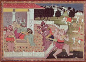 The Asura Kumbha and his Court of Demons by Indian School
