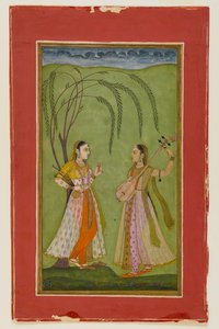 Two ladies in a landscape, c.1725