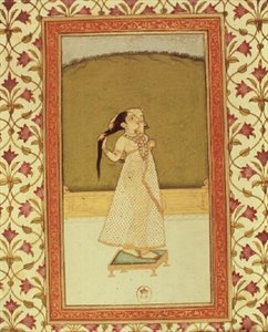Woman Brushing her Hair by Indian School