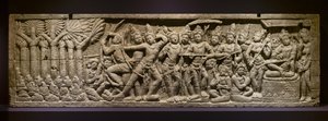 The archery test. Indonesia, Java, Boroduru. End of the 19th century by Indonesian School