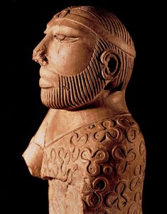 Civilization of the Indus Valley: Wooden Bust of King Priest
