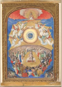 Manuscript Leaf with Adoration of the Holy Name, from a Book of Hours, after 1530