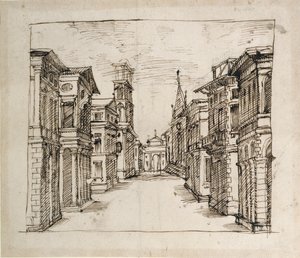 A Street in Perspective, c.1617