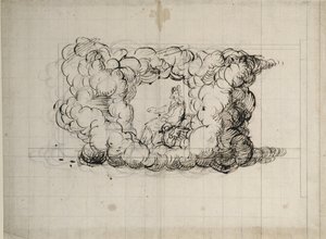 Theatre Drawing by Inigo Jones