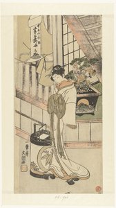 Courtesan Handayu from the Naka-omi House by Ippitsusai Bunchō