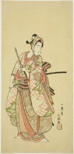 The Actor Sanogawa Ichimatsu II in the Costume of a Fashionable Young Man (Wakashu) by Ippitsusai Bunchō
