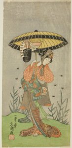 The Actor Yamashita Kinsaku II as Nijo no Kisaki in the Play Natsu Matsuri Naniwa Kagami, Performed at the Morita Theater in the Seventh Month, 1770 by Ippitsusai Bunchō