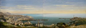 View of Genoa with the Port by Ippolito Caffi