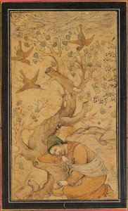 A forlorn mendicant by Iranian School