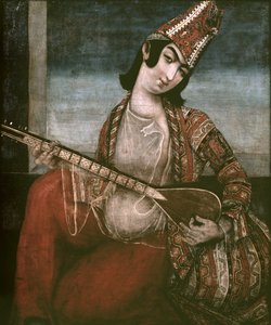 Young Woman Playing a Guitar